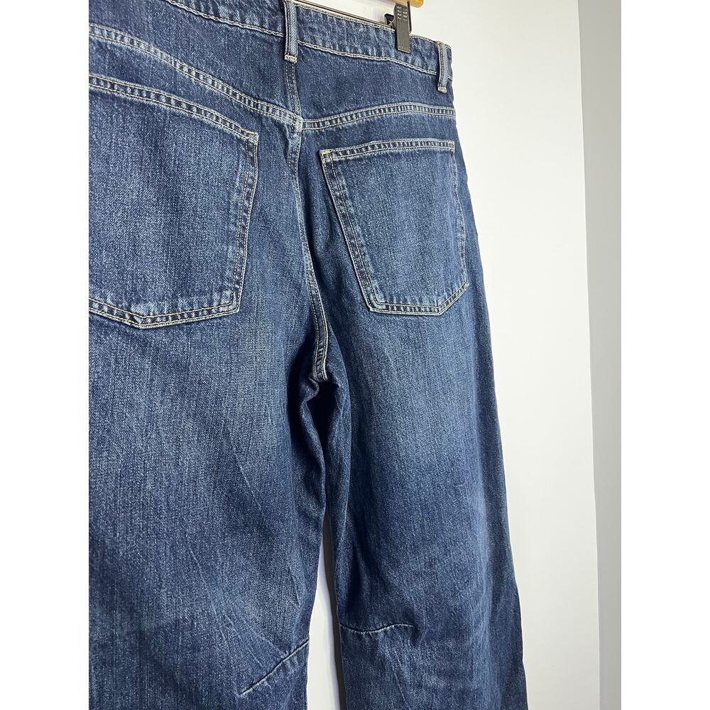 Zara Barrel Jeans dark wash Size 10 Waist 32 inches, inseam 26 inches - Picture 7 of 7